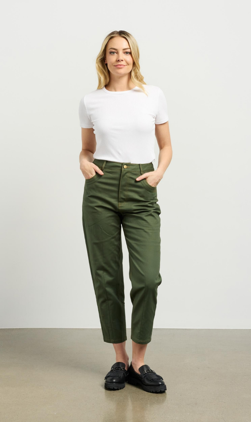 Liam Pant | Dark Olive