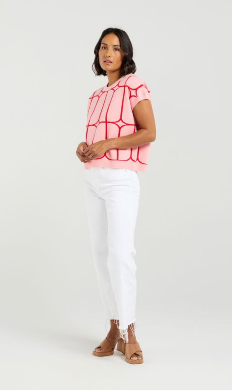 Sedgewick Knit | Blush Trellis