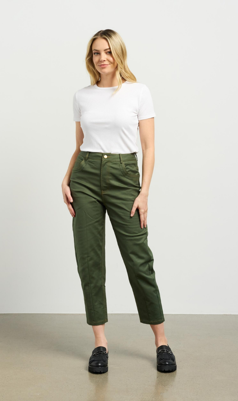Liam Pant | Dark Olive