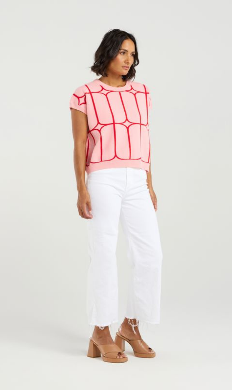 Sedgewick Knit | Blush Trellis