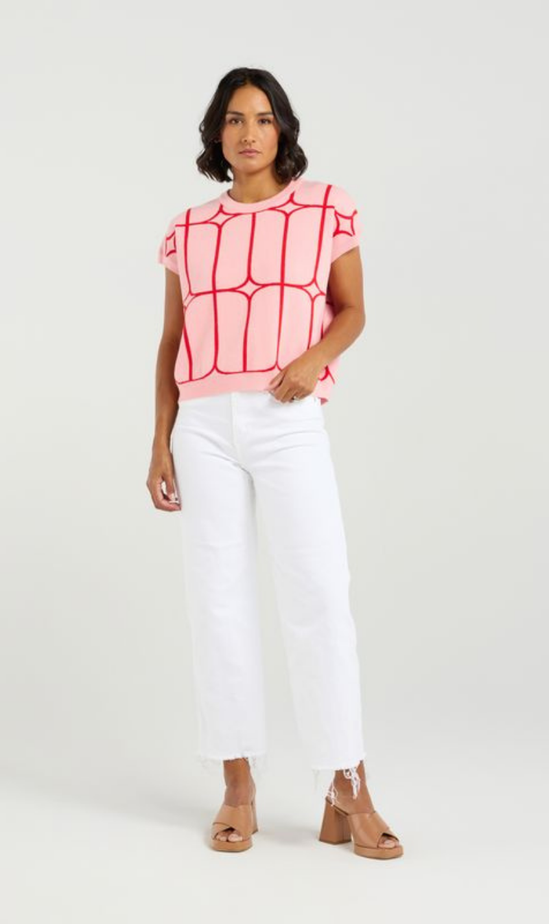Sedgewick Knit | Blush Trellis