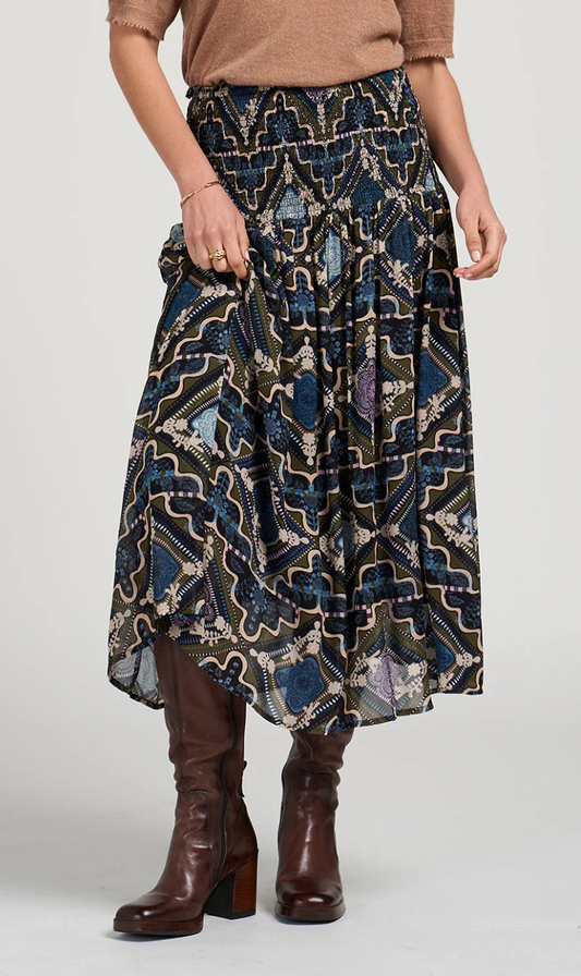 Regalia Skirt - Olive Multi