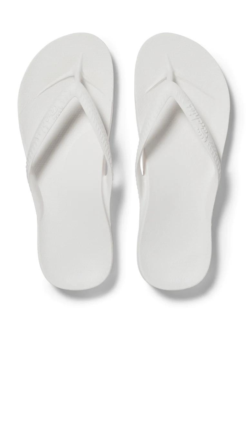 Archies Arch Support Jandals - White