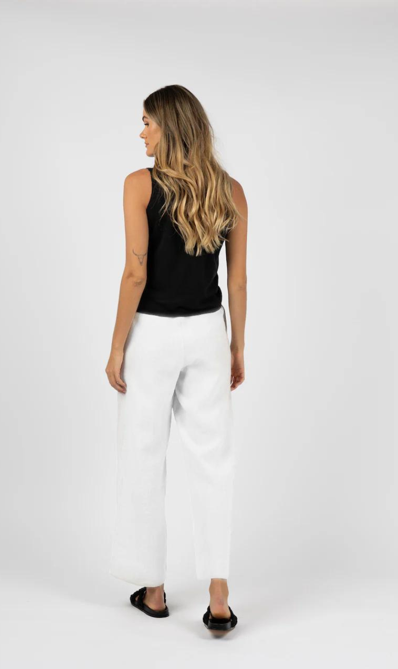 Fleetwood Linen Pants | White
