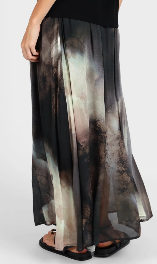 Sandstorm Print Maxi Skirt