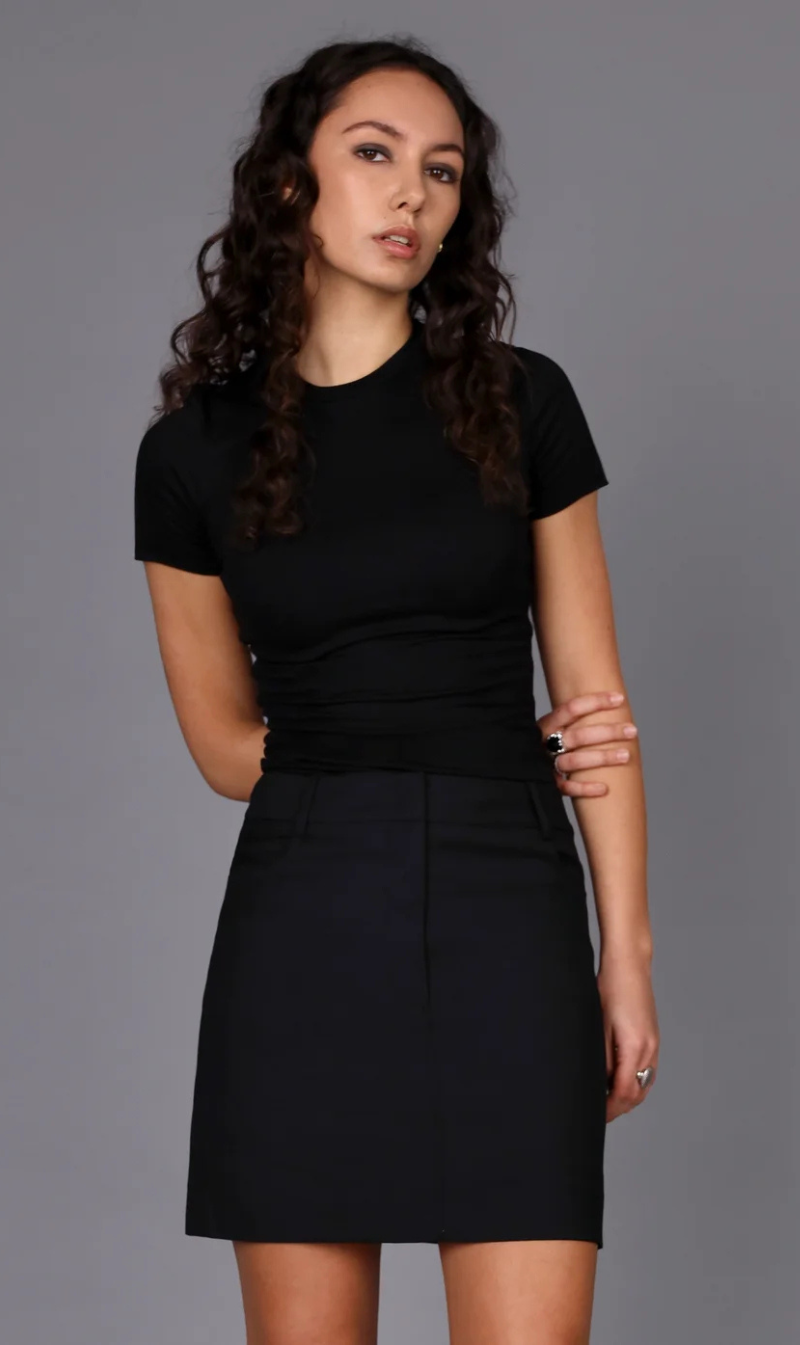 Double Trouble Short Sleeve Tee | Black