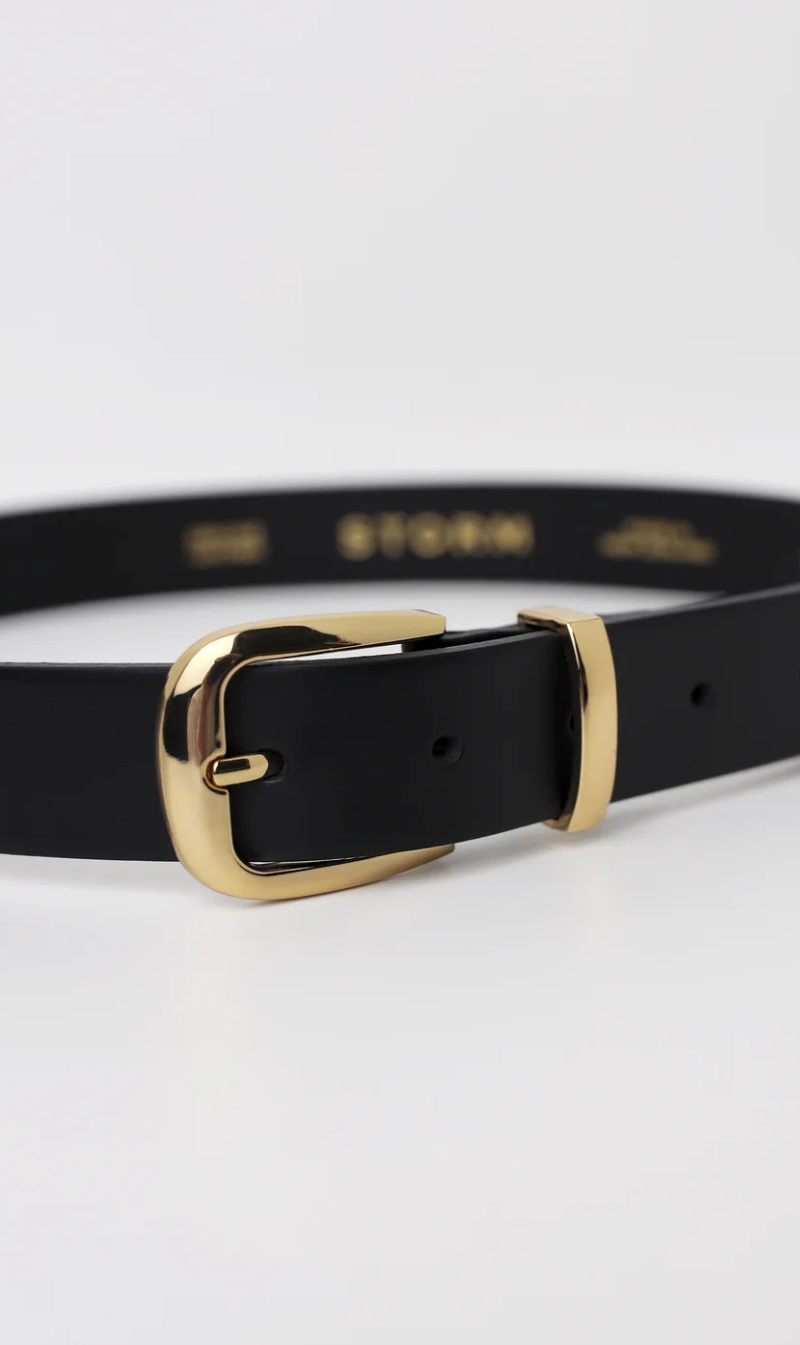 Franca Leather Belt | Black