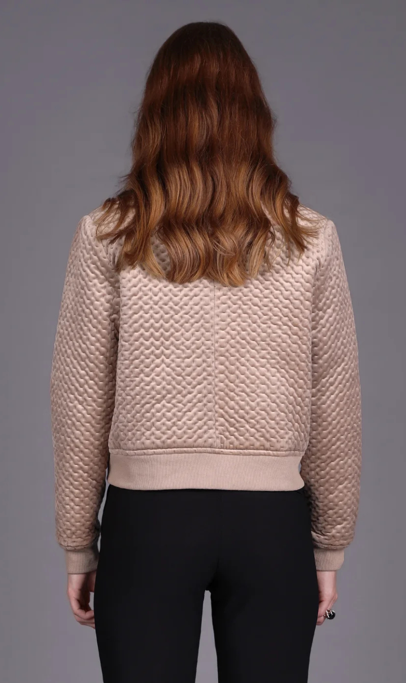 Crop Velvet Bomber