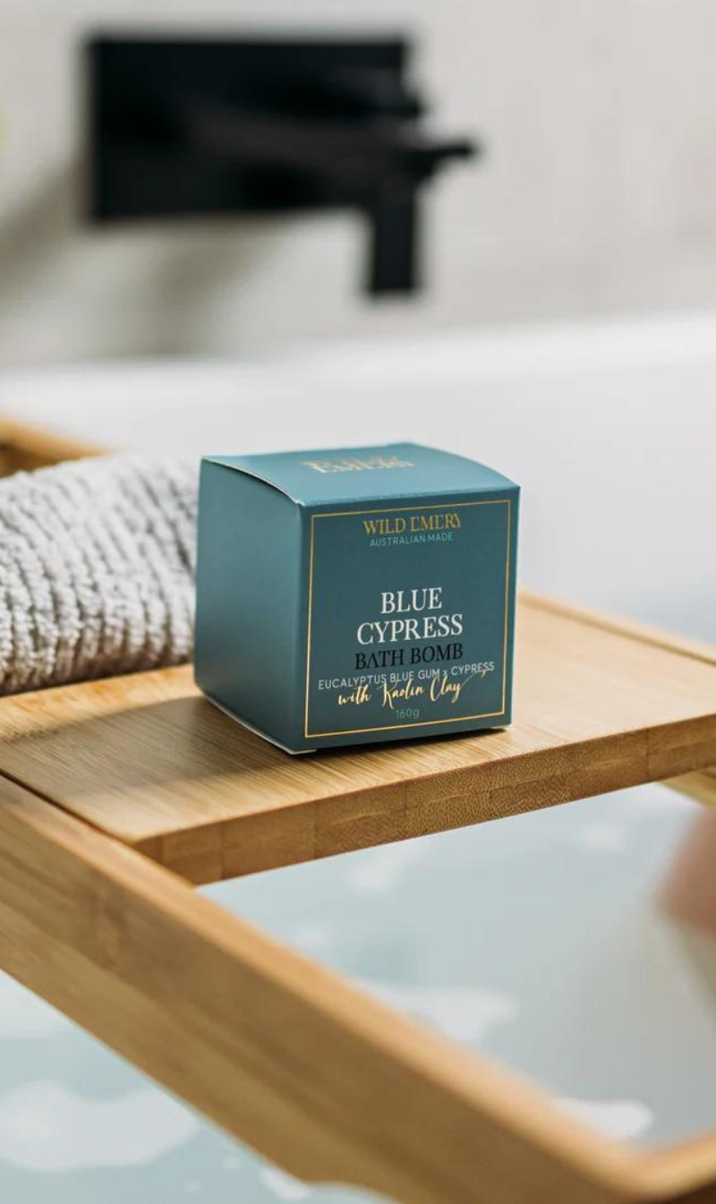 Blue Cypress Bath Bomb | Eucalyptus Blue Gum + Cypress