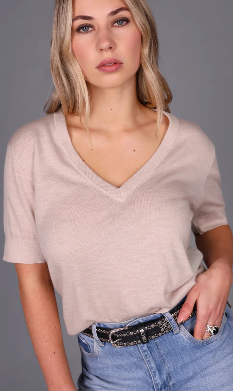 V Neck Merino Classic Tee