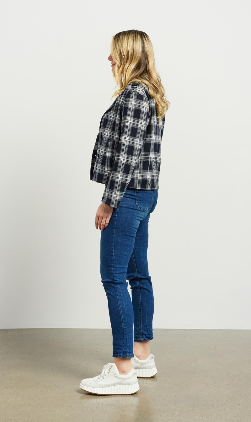 Dylan Jacket | Ink Plaid