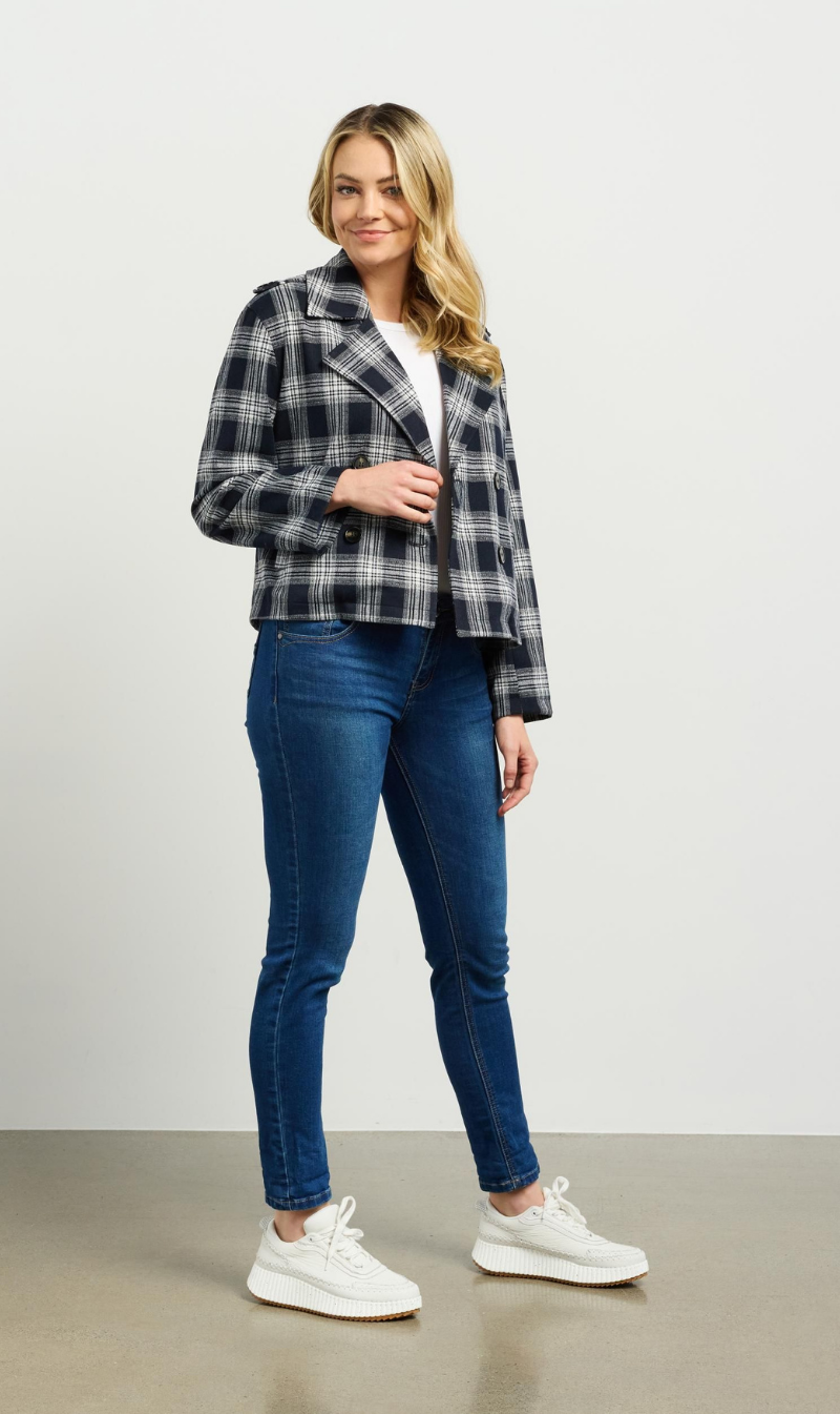 Dylan Jacket | Ink Plaid
