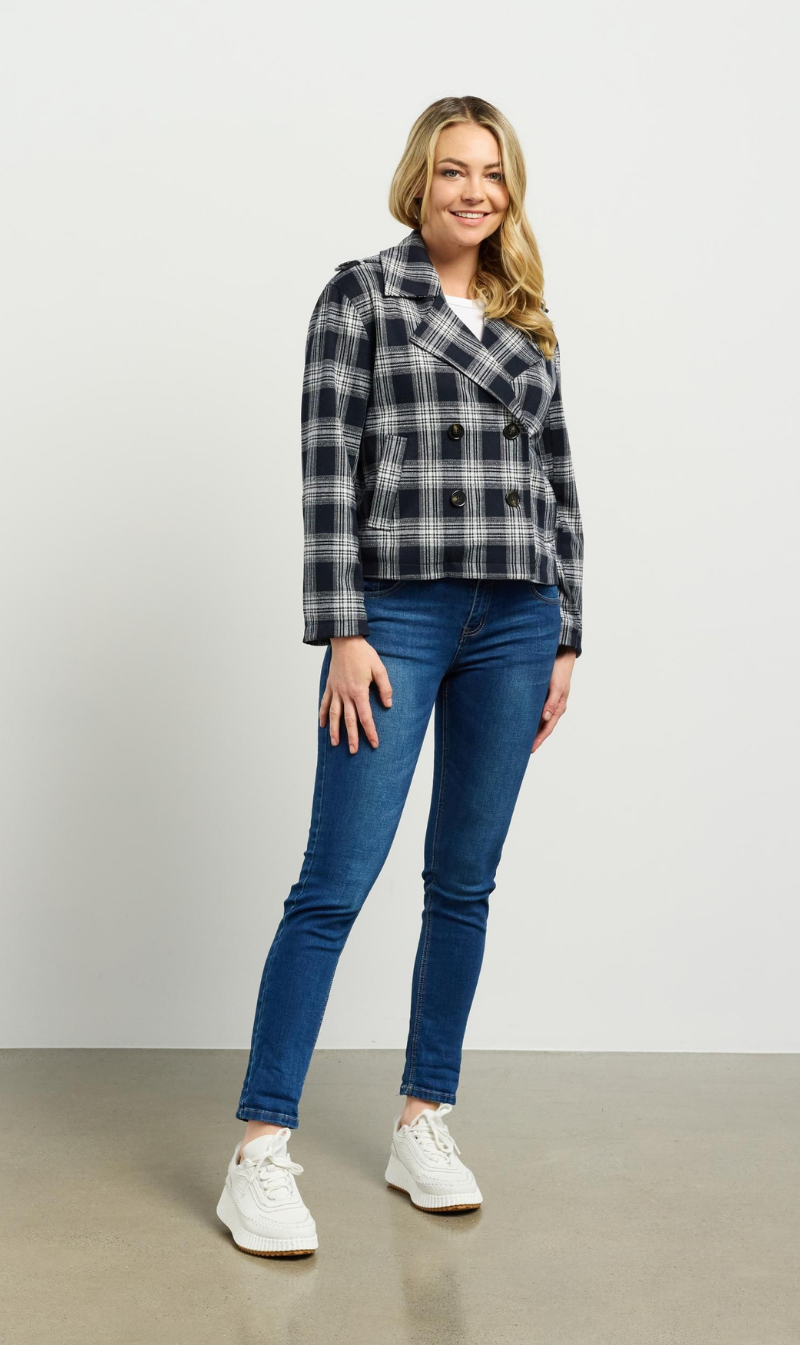 Dylan Jacket | Ink Plaid