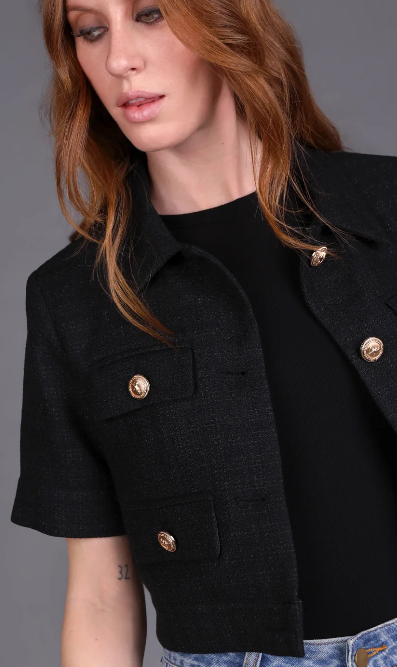 Boucle Short Sleeved Jacket