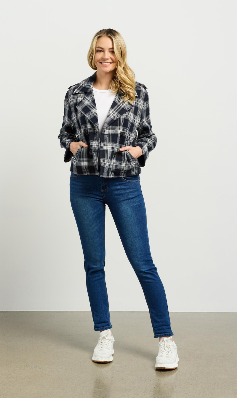Dylan Jacket | Ink Plaid