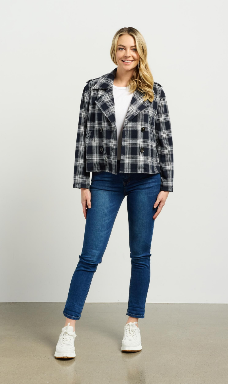 Dylan Jacket | Ink Plaid