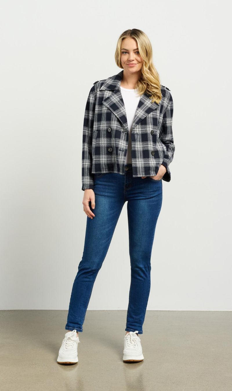 Dylan Jacket | Ink Plaid