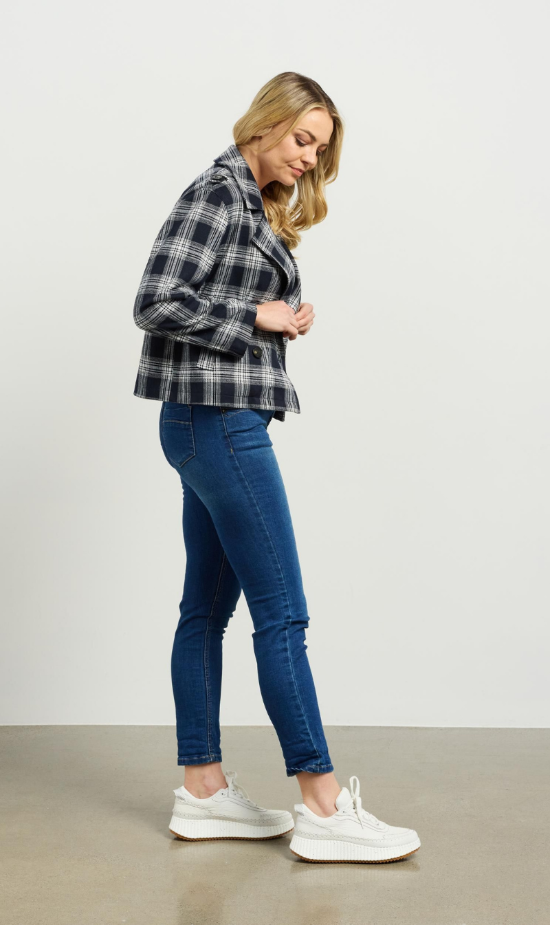 Dylan Jacket | Ink Plaid