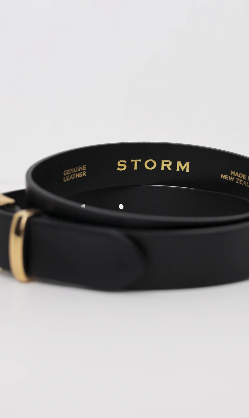 Franca Leather Belt | Black
