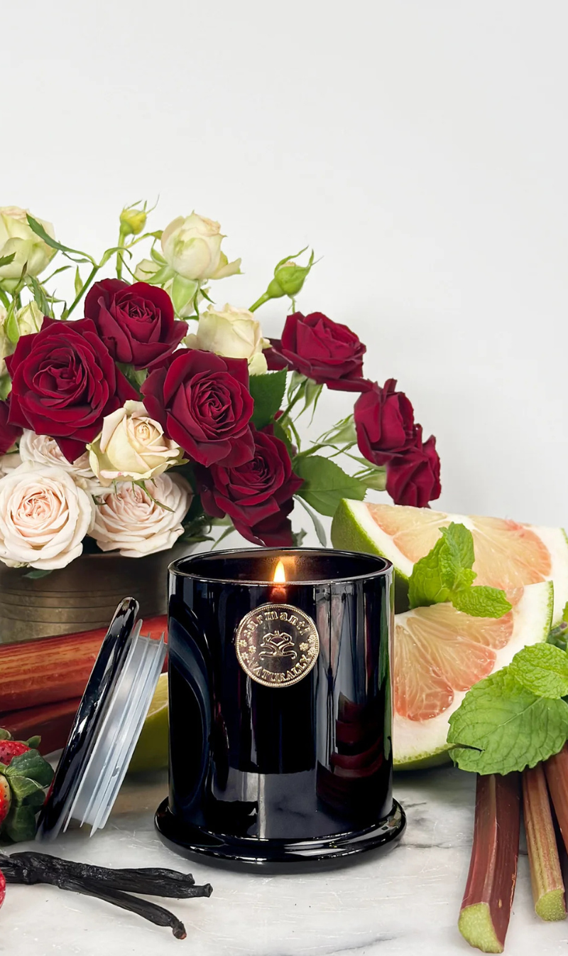 Roses & Rhubarb Long Burning Eco Soy Candle