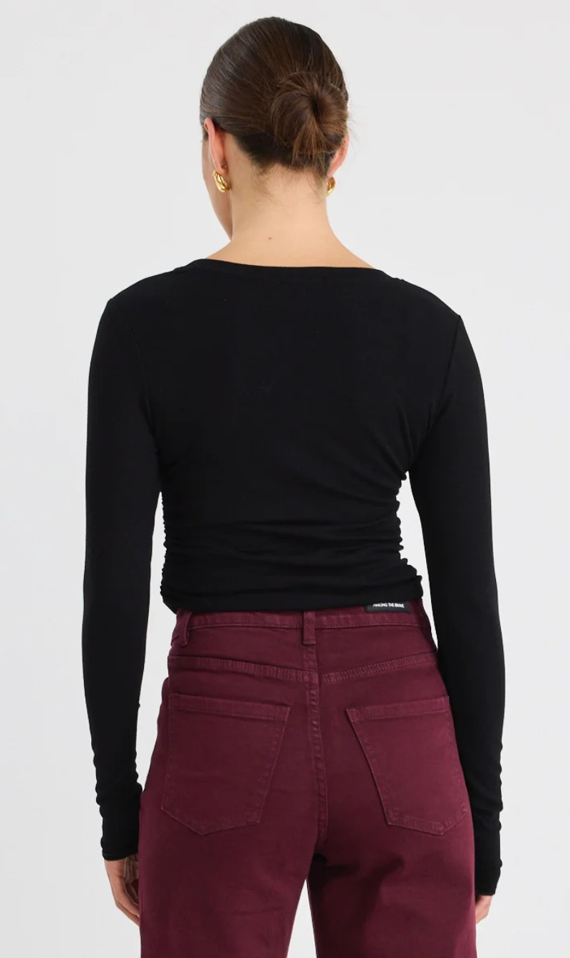 Muster Rouched Side Crew Top