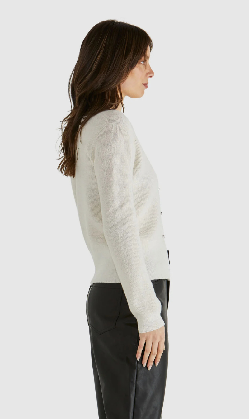 Jagger Button Cardi | Cream
