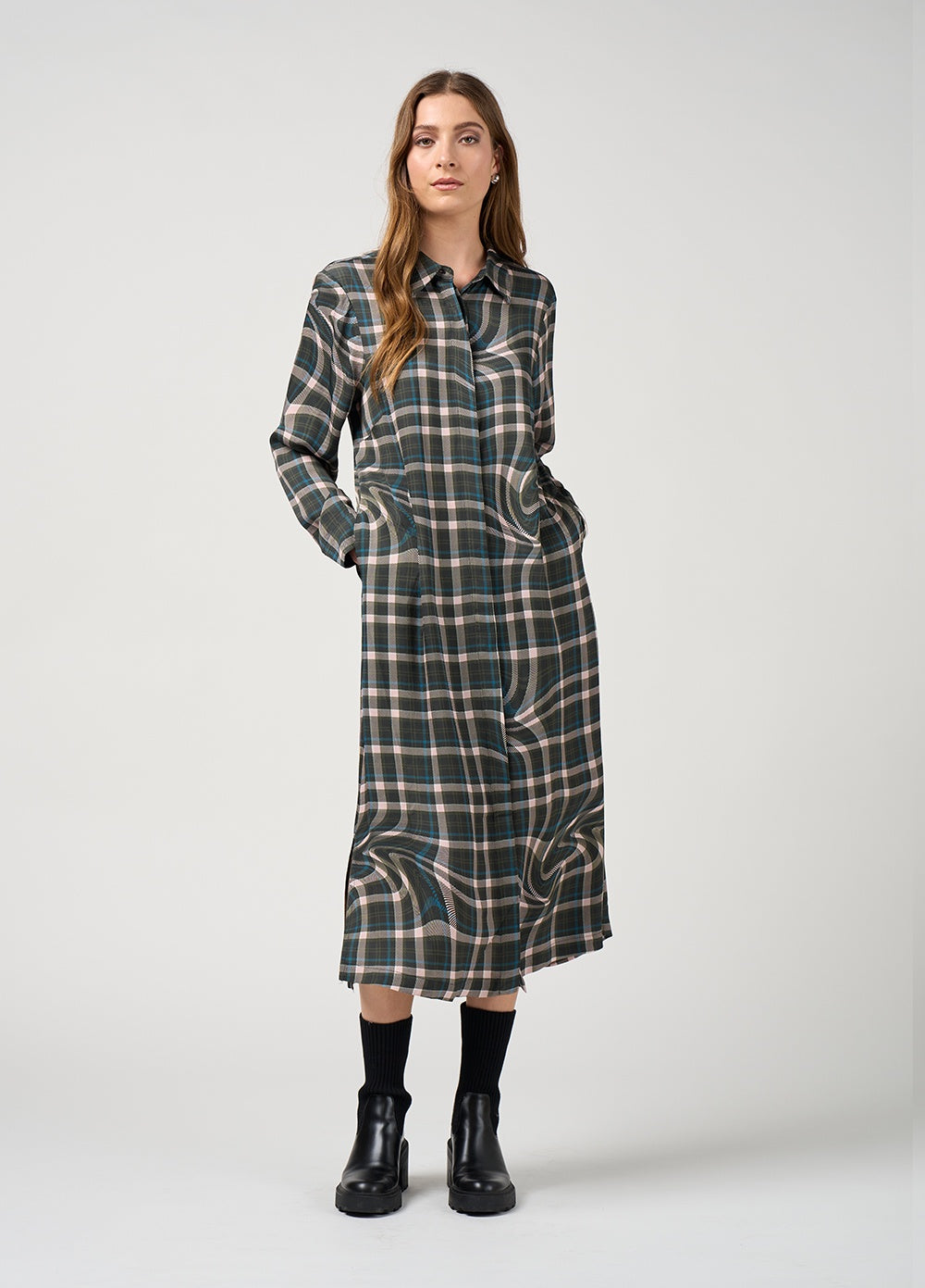 Illusion Shirt Dress