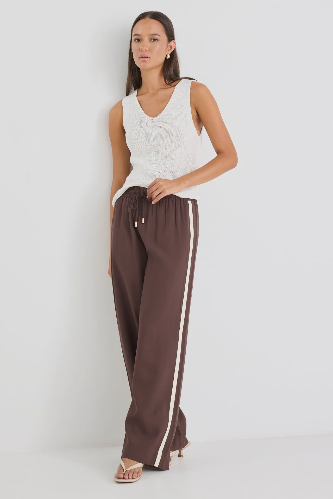Townie Wide Leg Pant | Chocolate