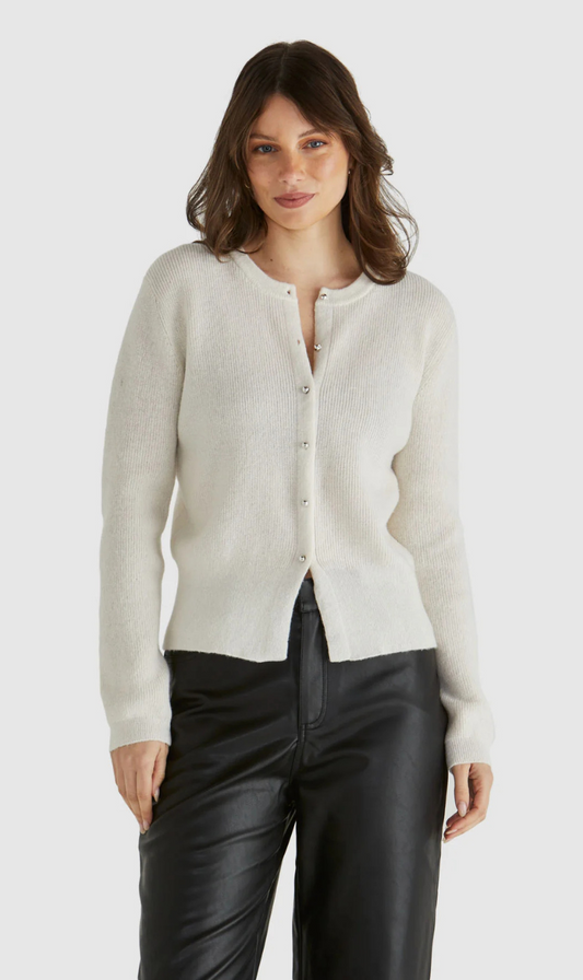 Jagger Button Cardi | Cream
