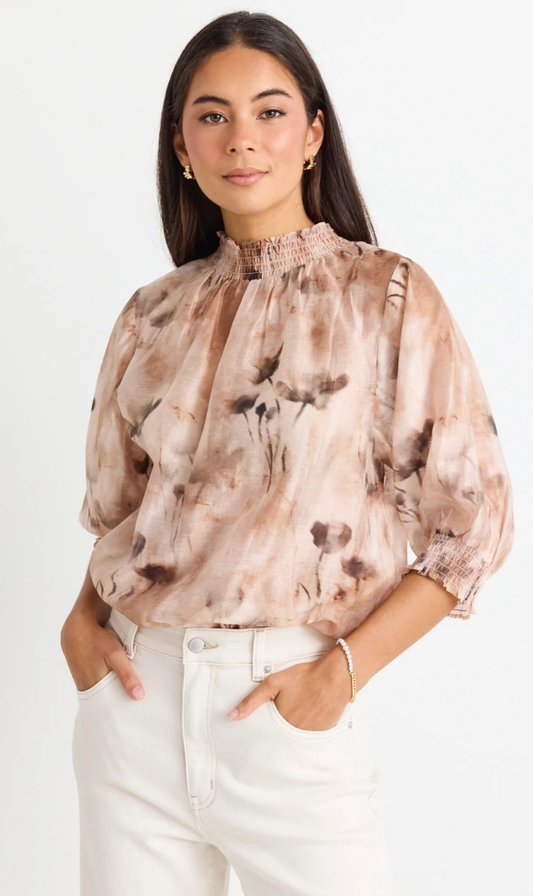 Influential Faded Floral Top