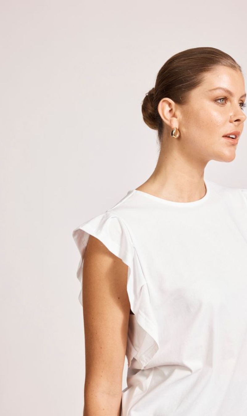 Francia Frill Tank | White