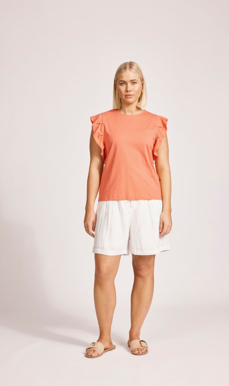 Francia Frill Tank | Coral