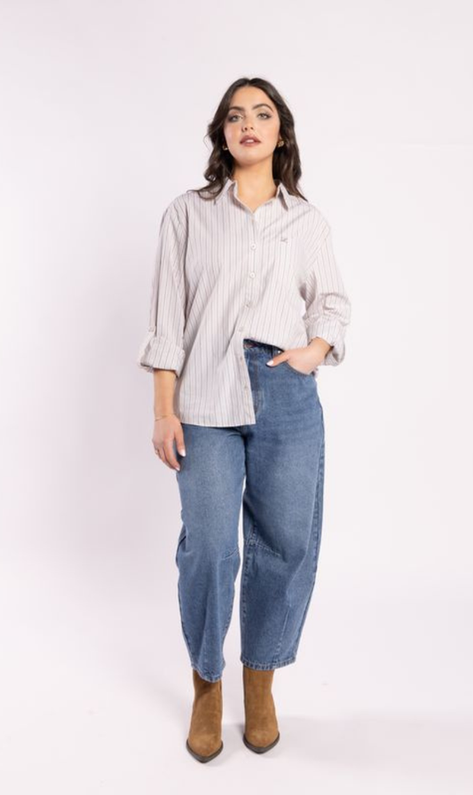 The Shirt | Beige Stripe