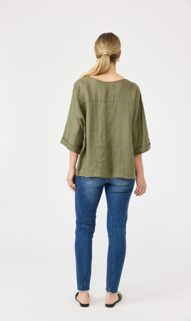 Studio Relaxed Top | Khaki