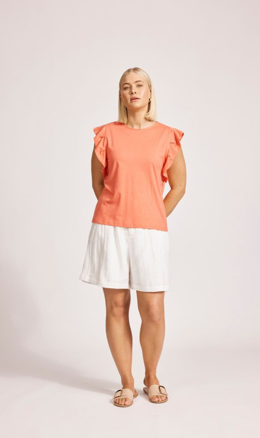 Francia Frill Tank | Coral