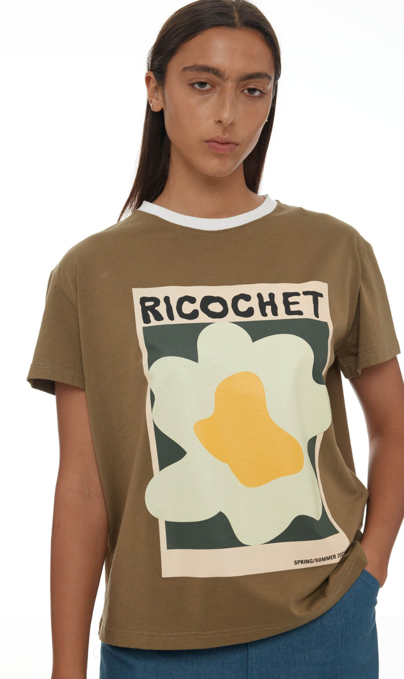 Aiden Tee | Army Green + Mint