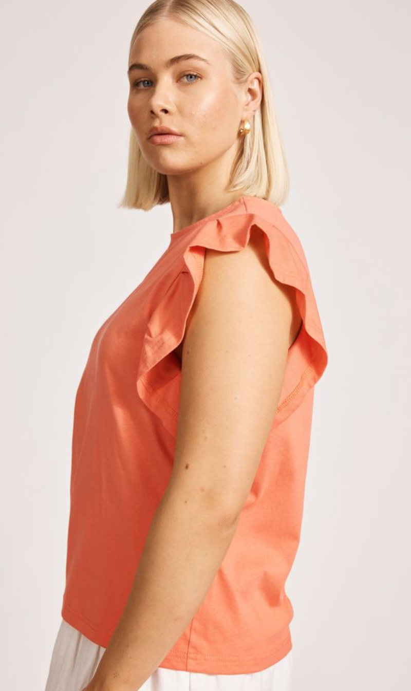 Francia Frill Tank | Coral