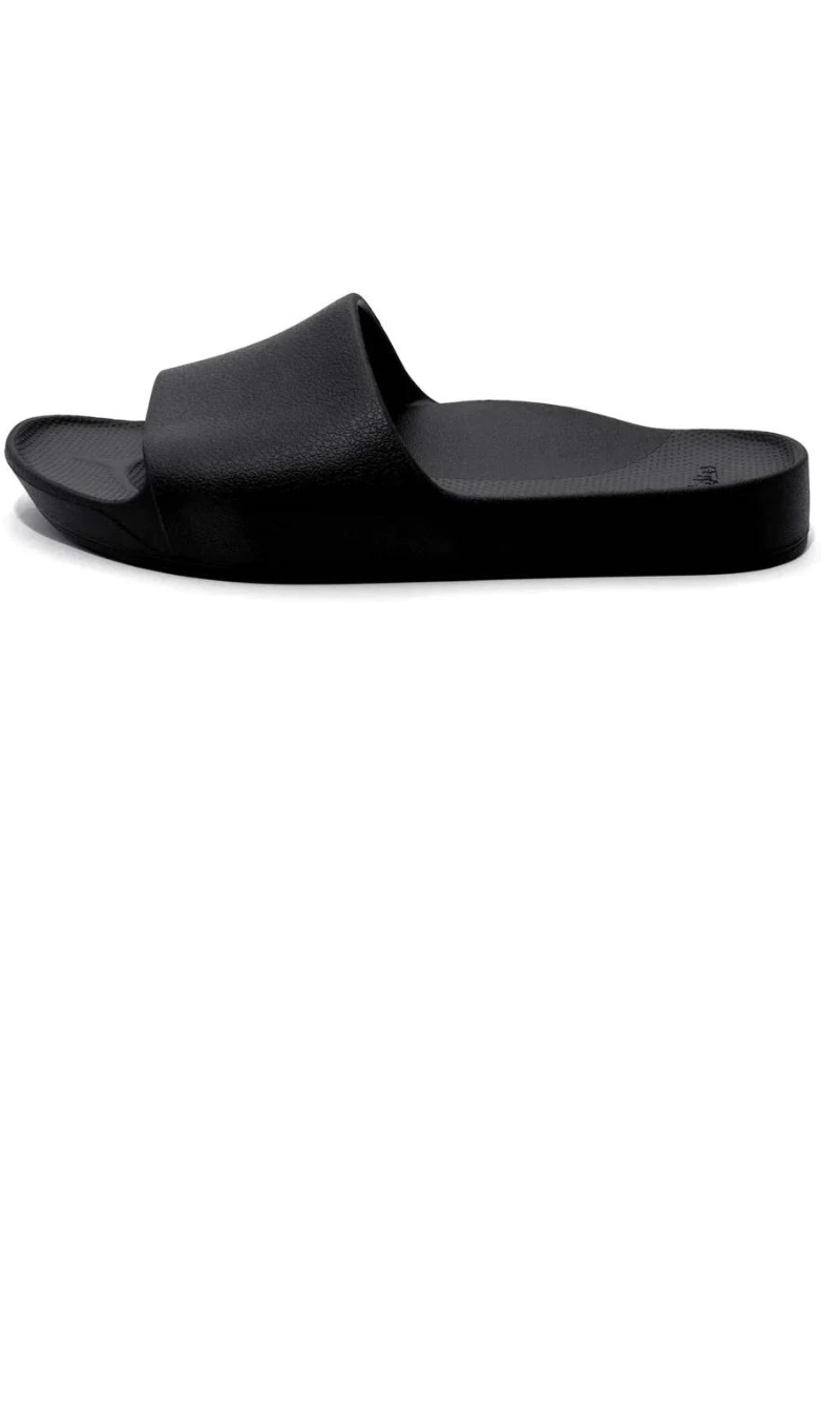 Archies Arch Support Slides - Black – Curious Clothing