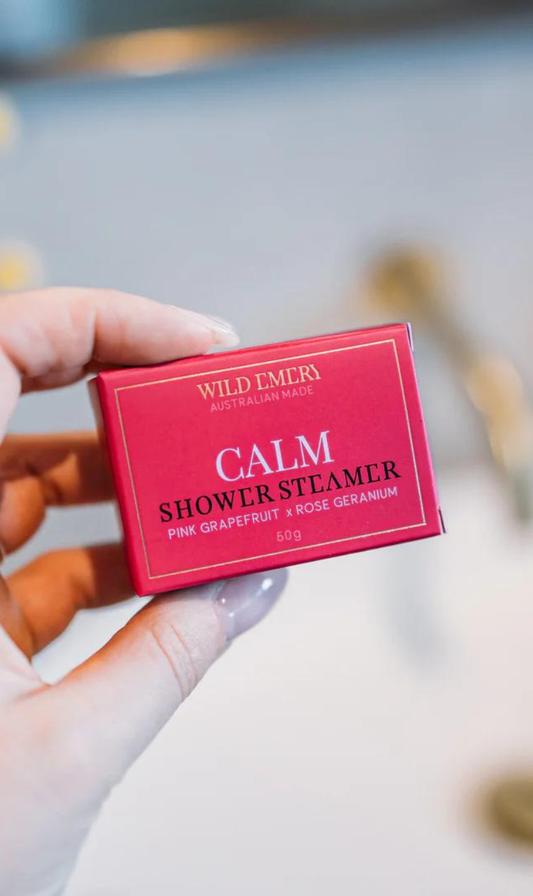 Calm Shower Steamer | Pink Grapefruit & Rose Geranium