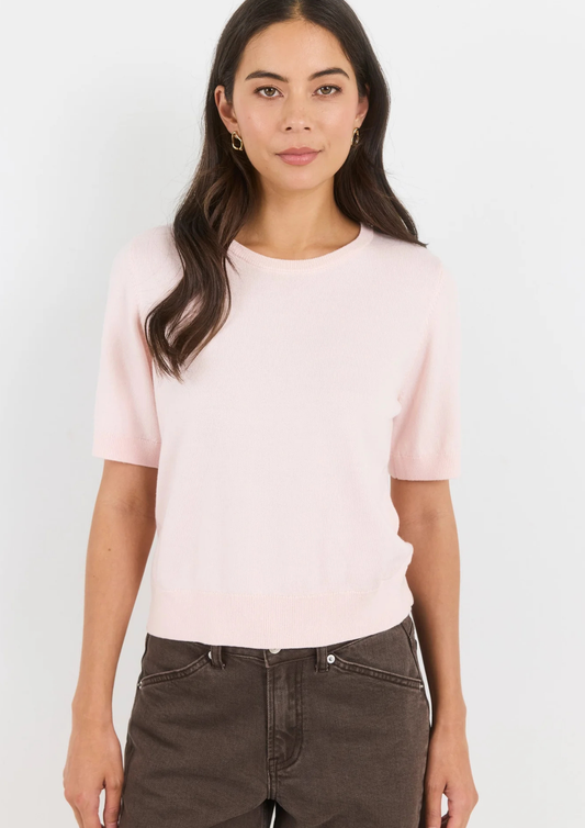 Edition Blush Crewneck Cashmere Blend Knit Tee