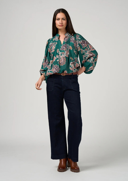 Versailles Blouse | Evergreen Multi