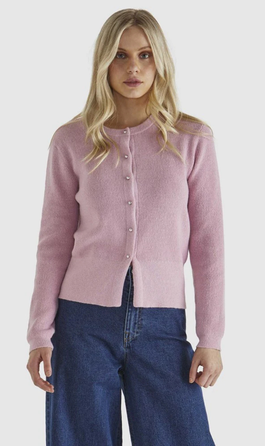 Jagger Button Cardi | Pink