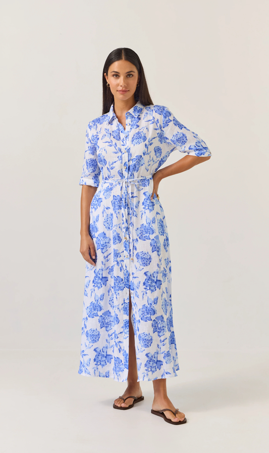 Nicola Dress | Blue Rose