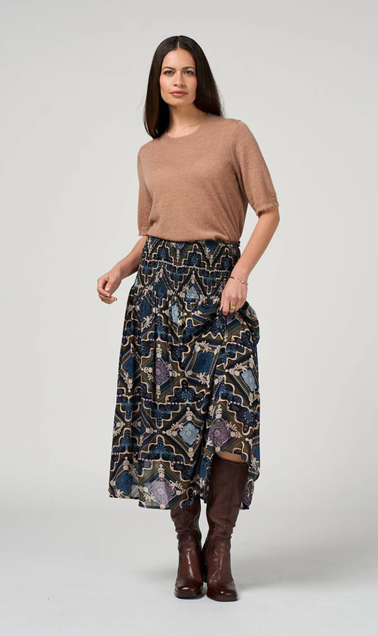 Regalia Skirt - Olive Multi
