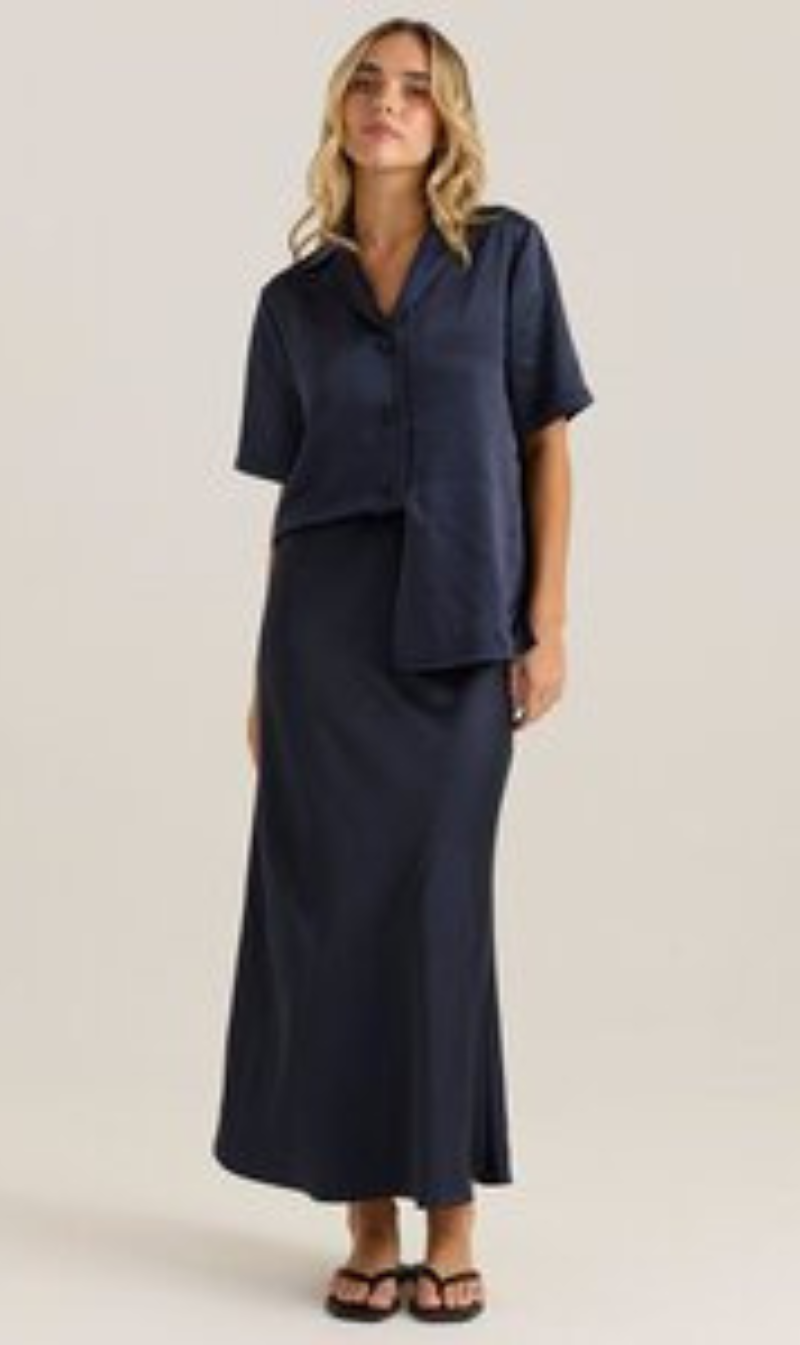 Jasper Slip Skirt NAVY
