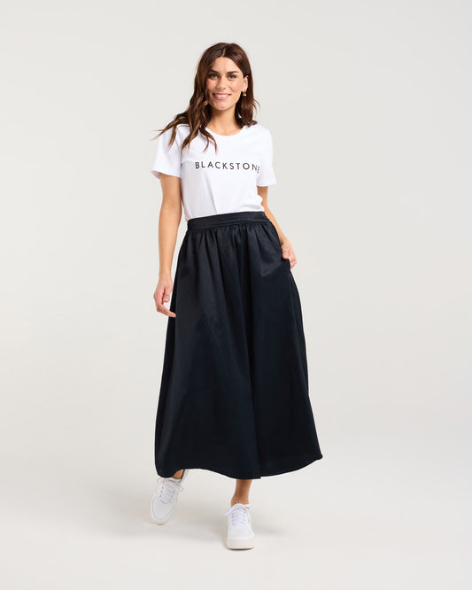 Edith Gathered Front Midi Skirt