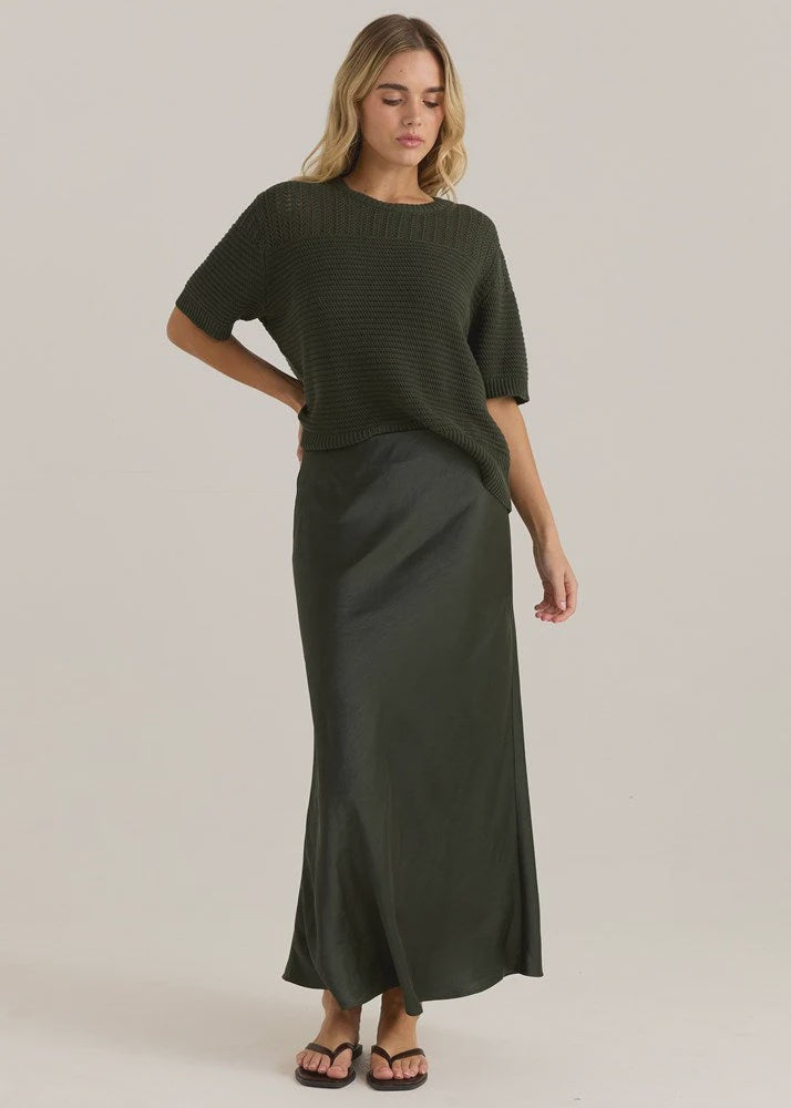 Jasper Slip Skirt OLIVE