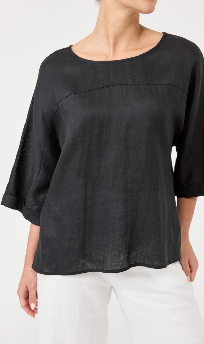Studio Relaxed Top | Ebony