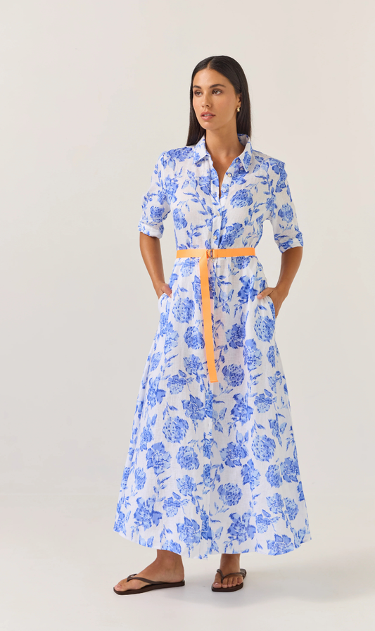 Nicola Dress | Blue Rose