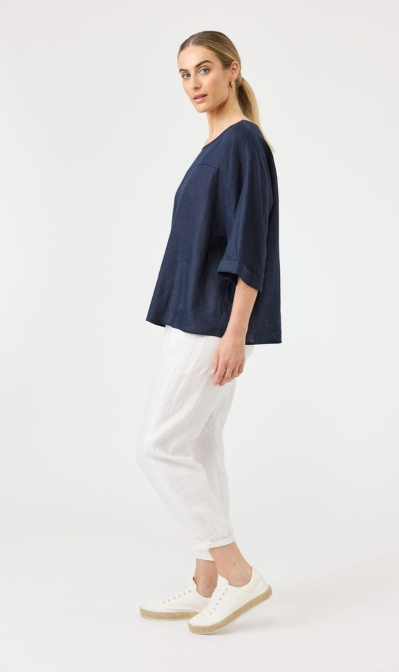Studio Relaxed Top | Navy